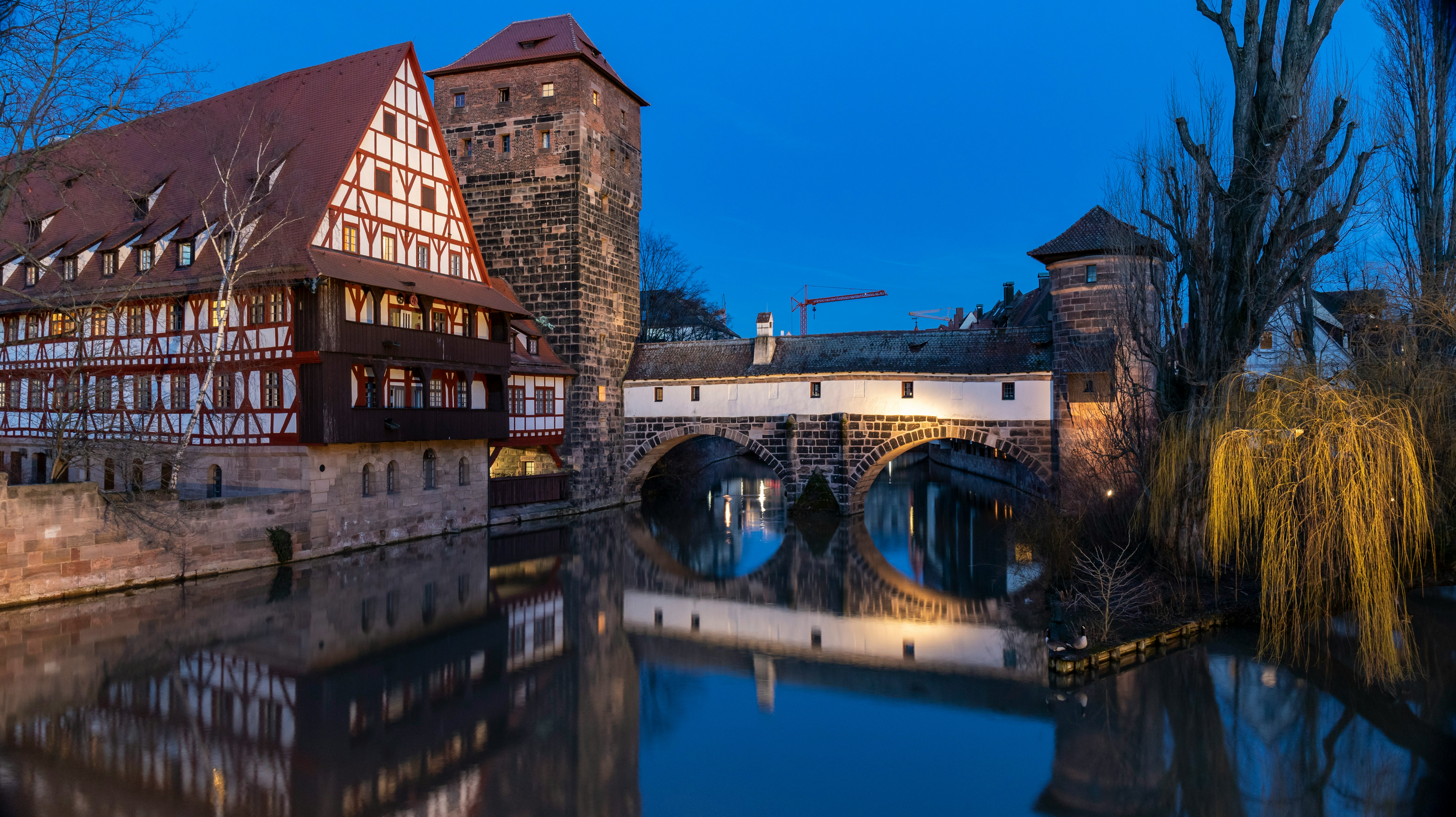 Nuremberg Canal at Night